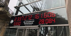 Schuldenuhr des BdSt: 3.650 Euro/Sekunde